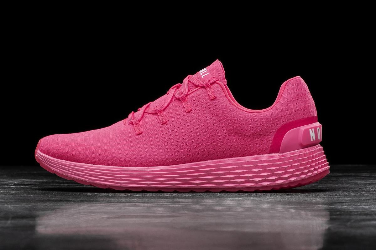Nobull Neon Ripstop Runner Men\'s Running Shoes Pink | Australia (BE4680)